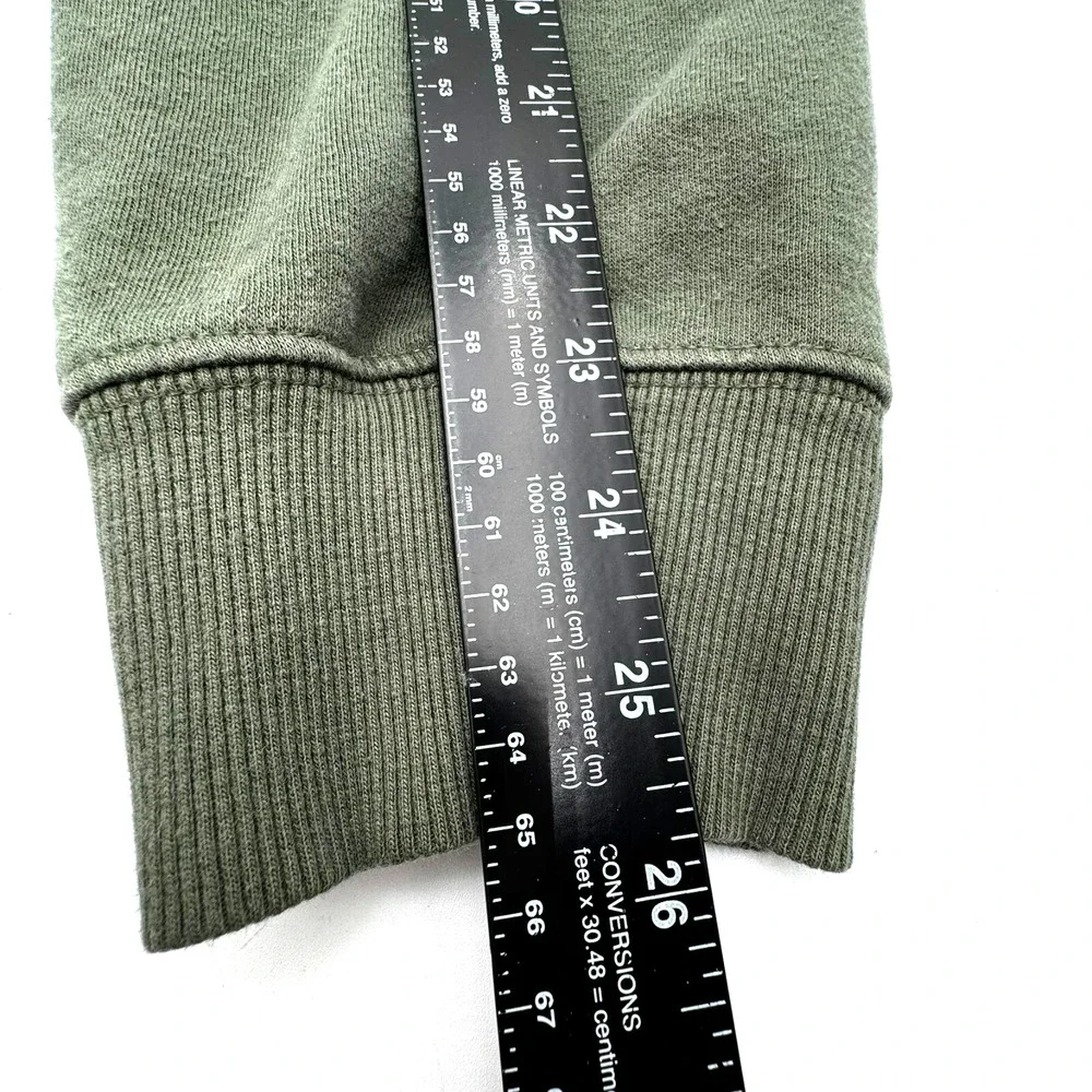 THE NORTH FACE Mens XL Green Pullover Sweatshirt Hoodie Sideways Logo Athleisure
